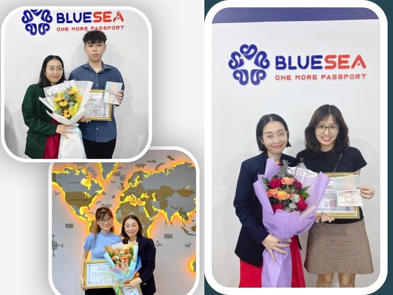 Hình ảnh học sinh đã đậu Visa tại BLUESEA