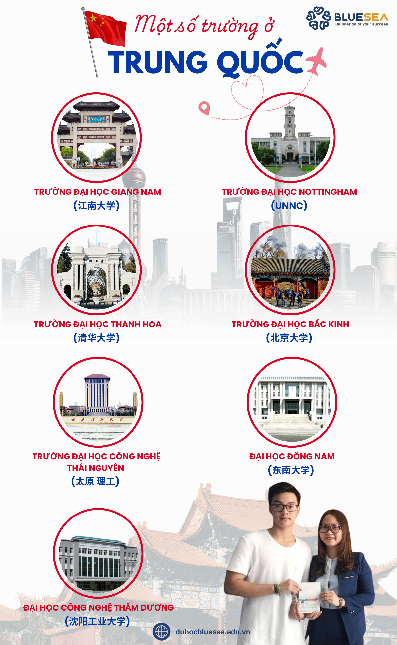 Một số trường ở Trung Quốc với mức học phí ưu đãi