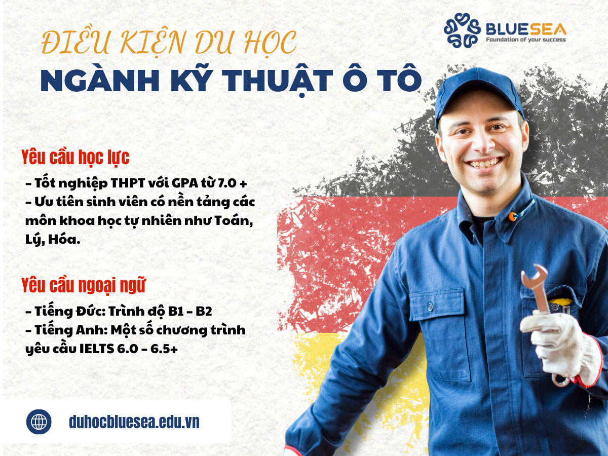 Điều kiện du học Đức ngành kỹ thuật ô tô