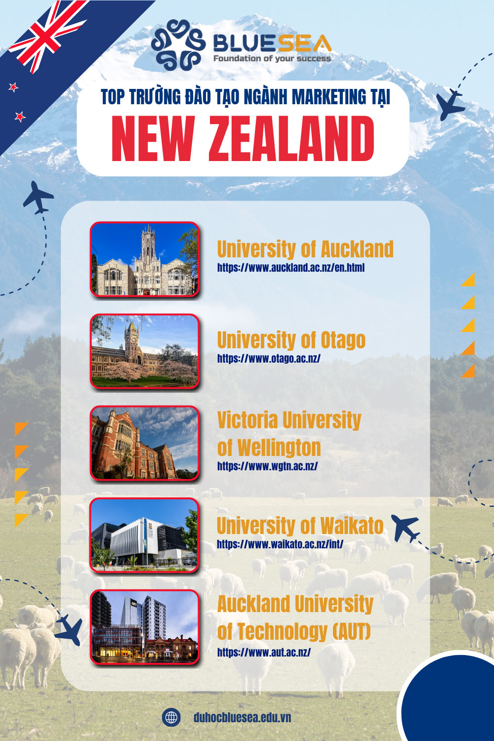 Các trường đào tạo ngành Marketing uy tín tại New Zealand