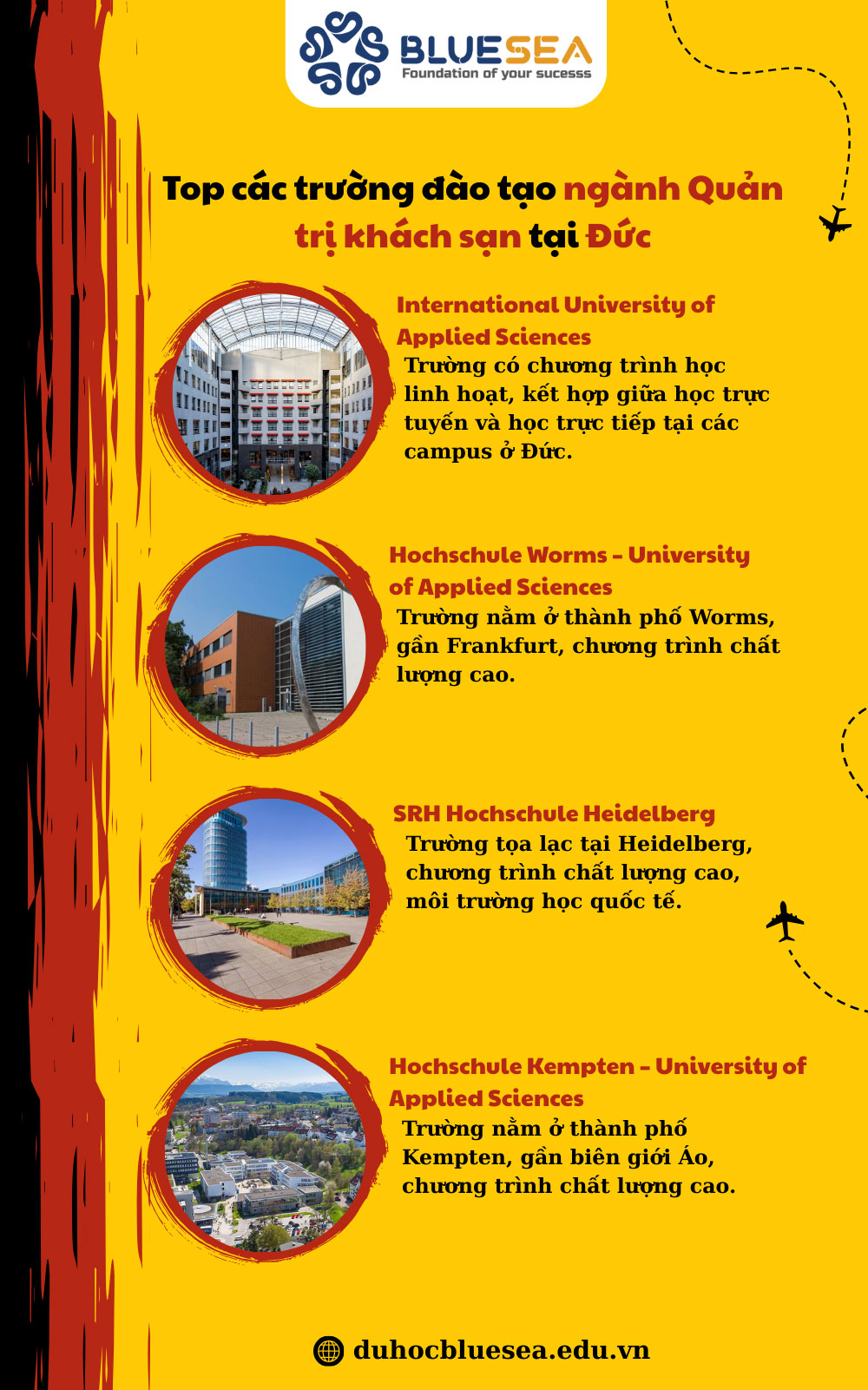 Top các trường đào tạo ngành Quản trị khách sạn tại Đức