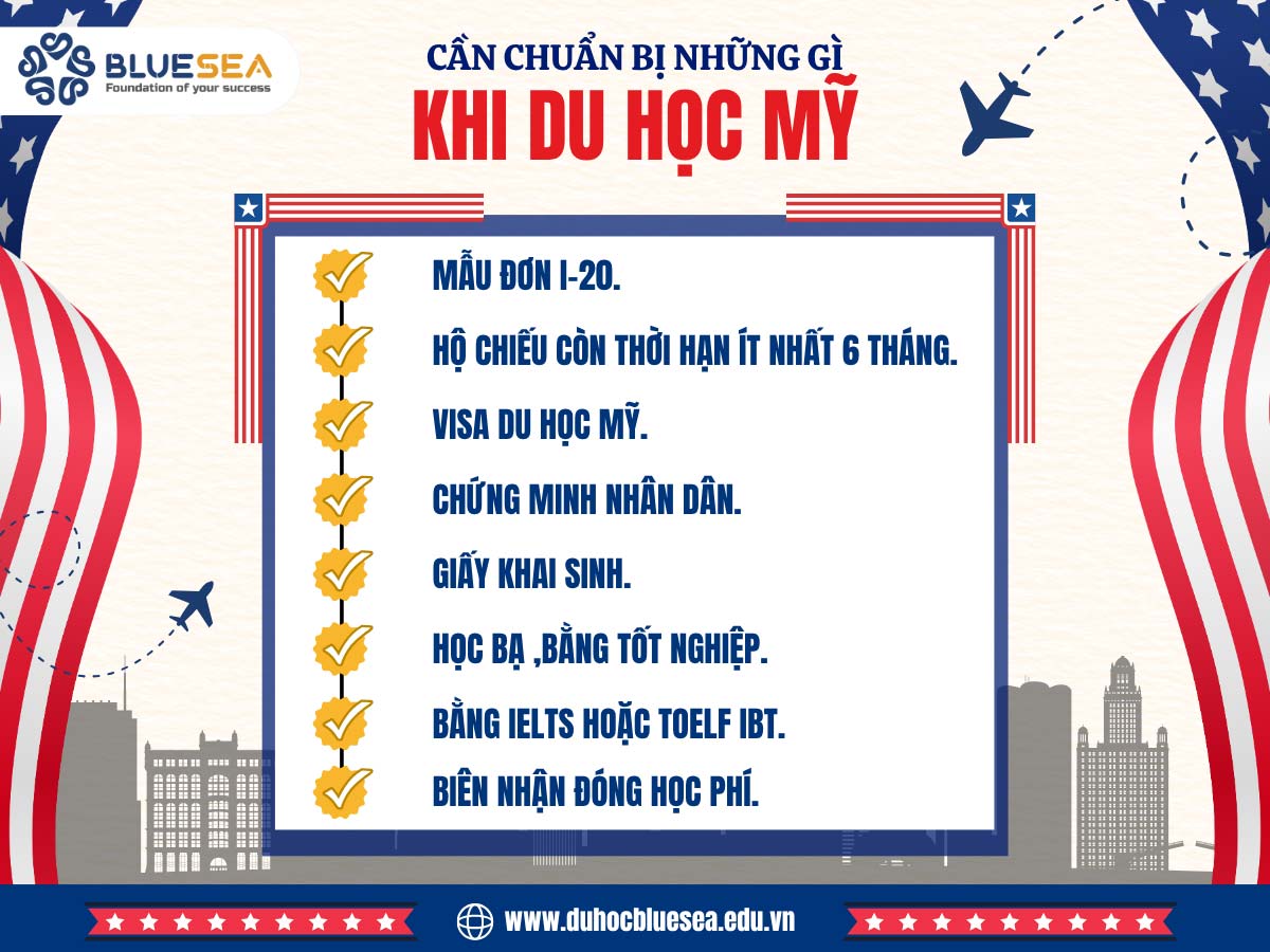 Đi du học Mỹ cần chuẩn bị những gì