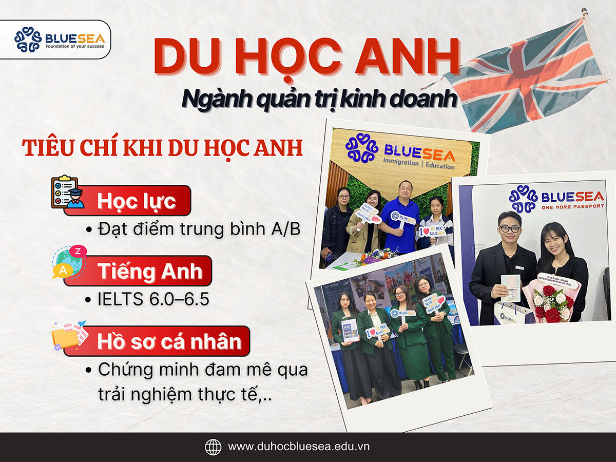 Du học Anh ngành quản trị kinh doanh cần đáp ứng tiêu chí gì?