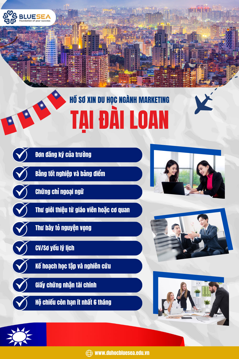 Hồ sơ xin học cần chuẩn bị khi du học Đài Loan ngành Marketing