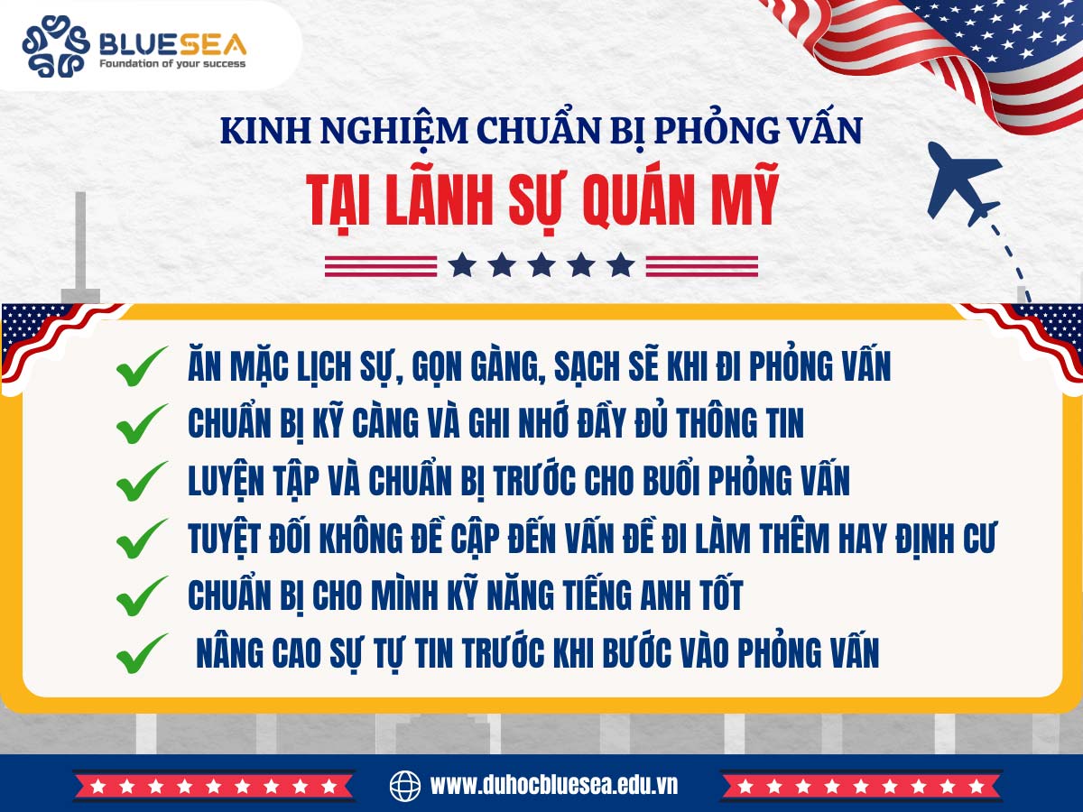 Kinh nghiệm chuẩn bị phỏng vấn tại Lãnh sự quán Mỹ