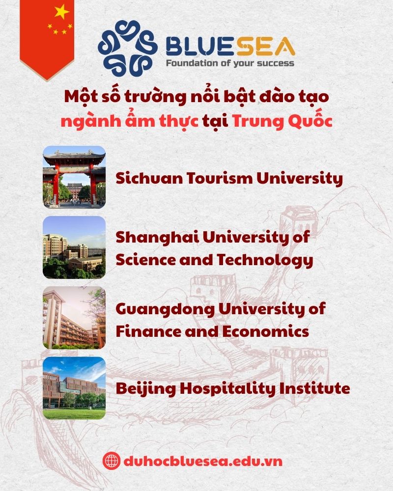 Một số trường nổi bật đào tạo ngành aarm thực tại Trung Quốc