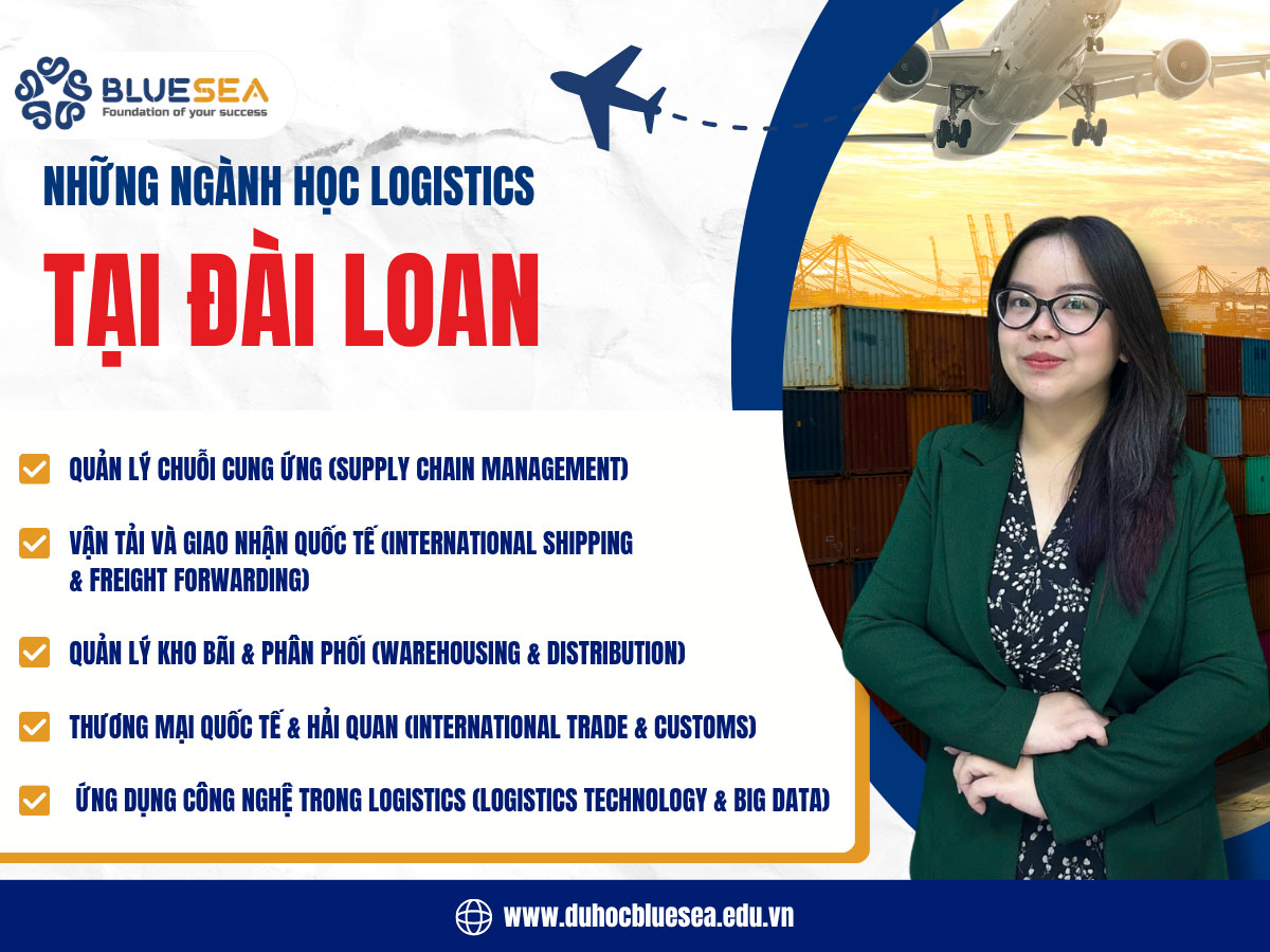 Những ngành học Logistics mà sinh viên được đào tạo tại Đài Loan