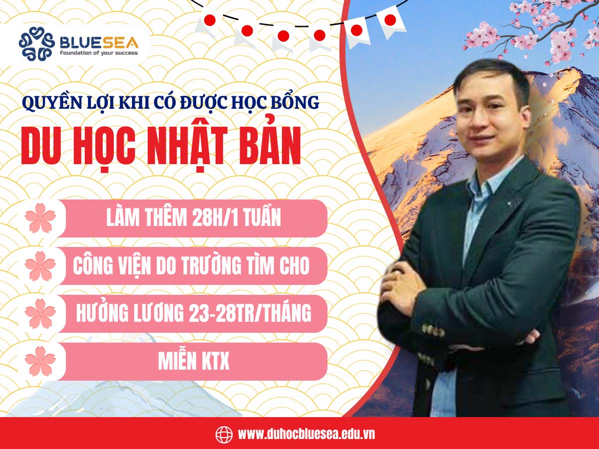 Quyền lợi khi có được học bổng du học Nhật Bản
