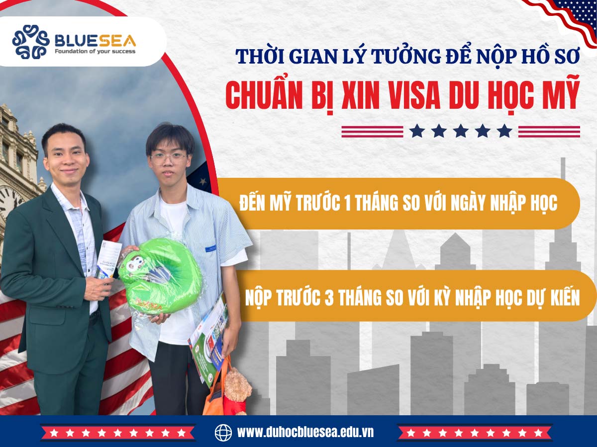 Thời gian lý tưởng để nộp hồ sơ chuẩn bị xin visa du học Mỹ