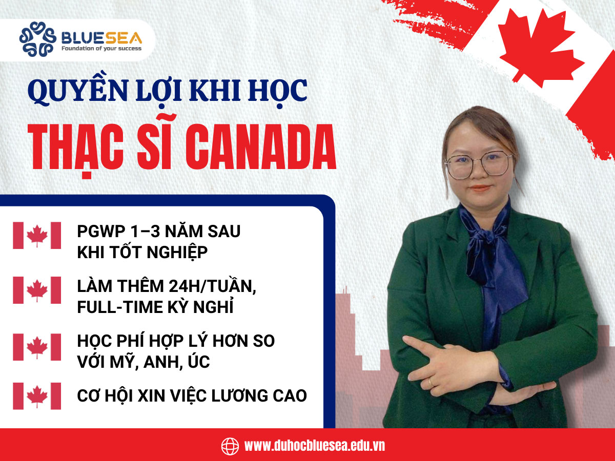Quyền lợi khi học thạc sĩ Canada
