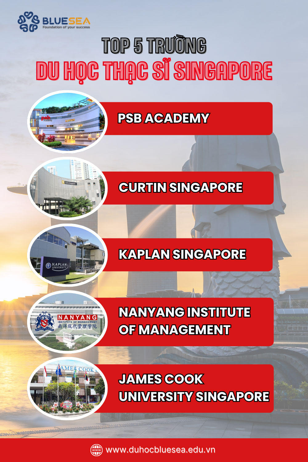 Top 5 trường có chương trình thạc sĩ tốt nhất tại Singapore