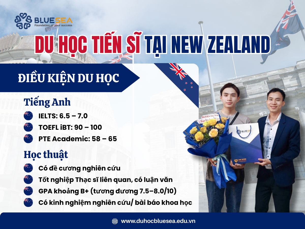 Điều kiện du học tiến sĩ tại New Zealand