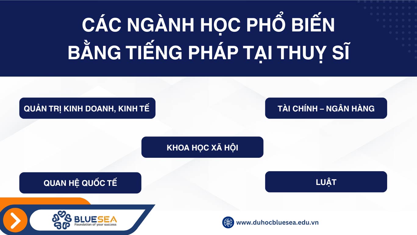 Các ngành học phổ biến bằng tiếng Pháp tại Thuỵ Sĩ